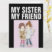 お姉ちゃん考えるのグリーティングカード好き カード (黄色い花)