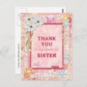 お姉ちゃん花工芸品カード ポストカード (正面/裏面)