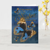 お姉ちゃん蝶と母のデイカード カード (黄色い花)