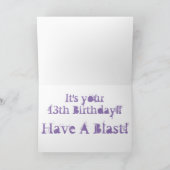 お姉ちゃん13歳の誕生日白い人。 カード (内部)