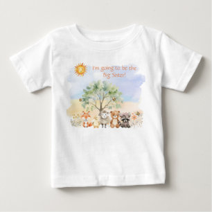 お姉ちゃん・お兄ちゃん - 森の動物Tシャツ ベビーTシャツ