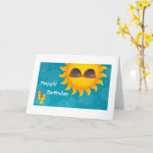 「お姉ちゃん、お姉ちゃん、お姉ちゃんの誕生日に照らす カード (黄色い花)