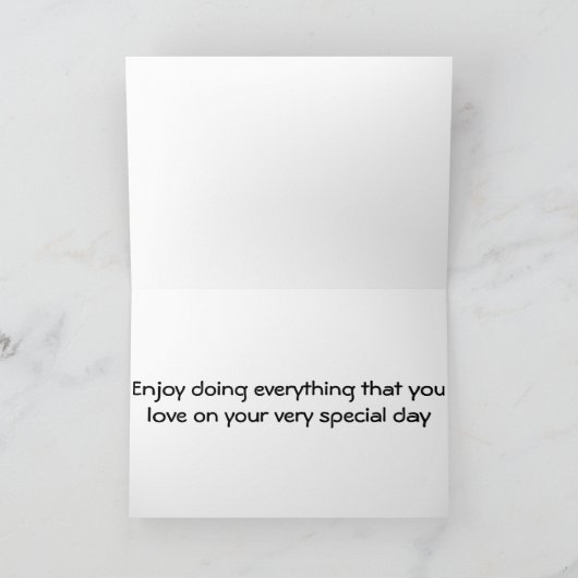 お姉ちゃん、好きなことをすべて誕生日 カード (内部)