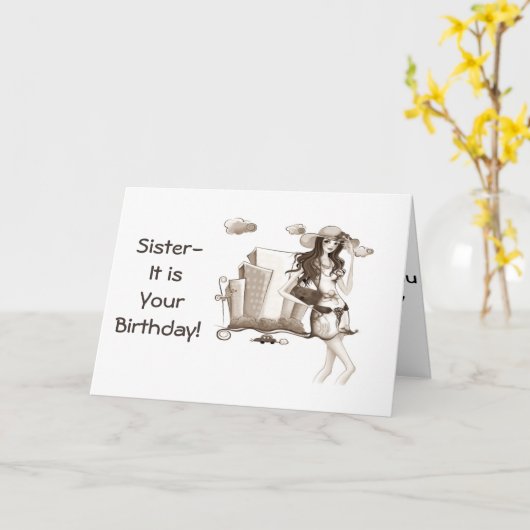 お姉ちゃん、好きなことをすべて誕生日 カード (黄色い花)