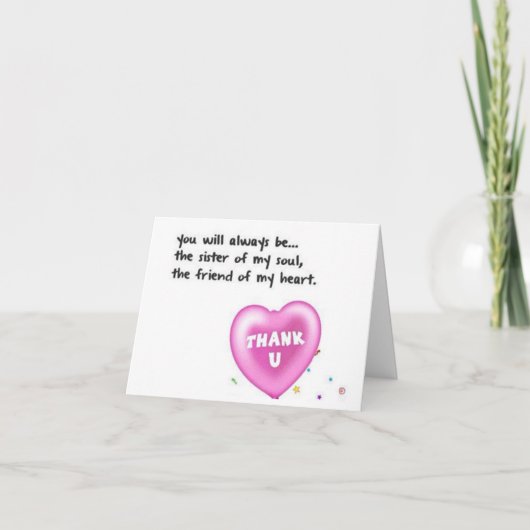 お姉ちゃん、私の心の友人/私のハート カード (正面)