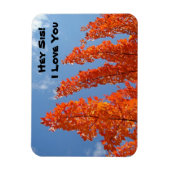 お姉ちゃん！私はあなたが柔軟な磁石を愛する秋の木 マグネット (縦)