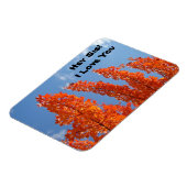 お姉ちゃん！私はあなたが柔軟な磁石を愛する秋の木 マグネット (左側)