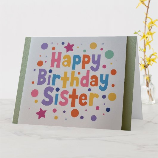 お姉パーソナライズされたさんへの誕生日の願い カード (黄色い花)
