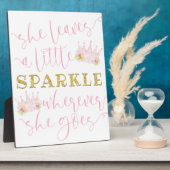 お姫様が少しの輝きを残す プリンセス 部屋 サイン フォトプラーク (側面)