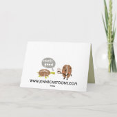 お姫様とカエルのプリンスの童話のような結婚式のお祝いカード カード (裏面)