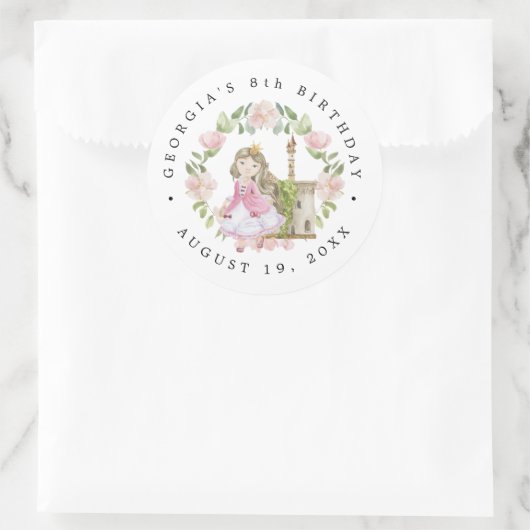 お姫様と騎士とドラゴンが織りなす フェアリーテイル バースデー ラウンドシール (バッグ)