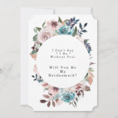 お姫様にしてくれますか？ - ピンクとターコイズの芍薬の花 招待状 (正面)