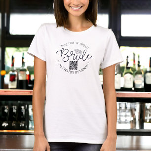 お姫様に乾杯!QRコードの花嫁パーティー Tシャツ