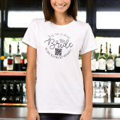 お姫様に乾杯!QRコードの花嫁パーティー Tシャツ