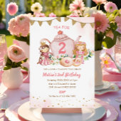 お姫様のお茶会 2歳の誕生日パーティー 招待状