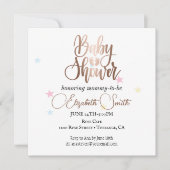 お姫様のご招待に星とドット 招待状 (正面)