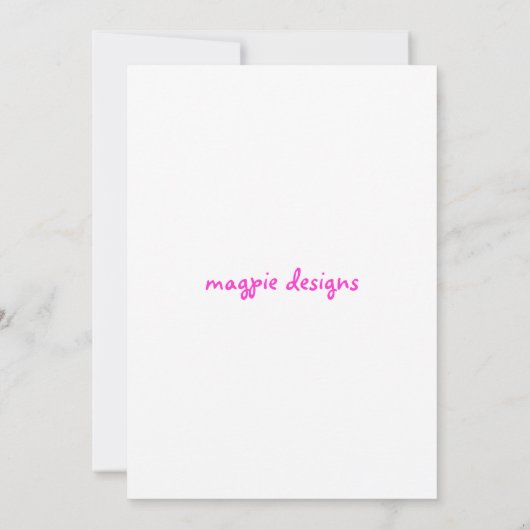 お姫様のご招待 招待状 (裏面)