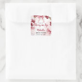 お姫様のためのチェリーボウカクテルサマーウェディングシャワー スクエアシール (バッグ)