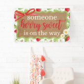 お姫様のためのペイントされたようなバナーのベビーシャワーガールイチゴ 横断幕 (インサイチュ)