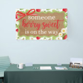 お姫様のためのペイントされたようなバナーのベビーシャワーガールイチゴ 横断幕 (トレードショー)