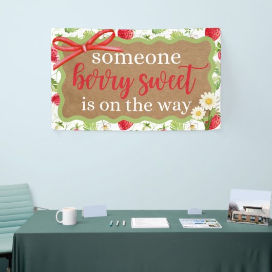 お姫様のためのペイントされたようなバナーのベビーシャワーガールイチゴ 横断幕 (トレードショー)