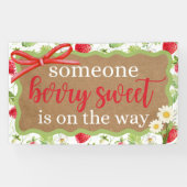 お姫様のためのペイントされたようなバナーのベビーシャワーガールイチゴ 横断幕 (横)