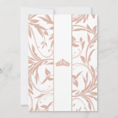 お姫様のようなスウィート16 ローズゴールド プリンセス 誕生日 招待状 (裏面)