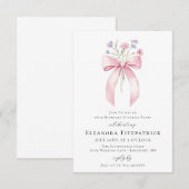 お姫様のような18歳の誕生日パーティーの招待状 招待状 (正面/裏面)