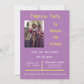 お姫様のダイジー クラウンとドレスのプリンセスパーティー招待状 招待状 (正面)