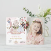 お姫様のフェアリーテイルブック　Once Upon a Time 誕生日 招待状 (スタンド正面)