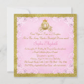 お姫様のプリンセスの馬車の誕生日 招待状 (裏面)