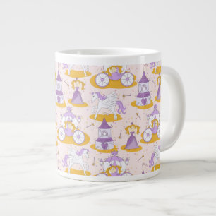 お姫様の柄 ジャンボコーヒーマグカップ