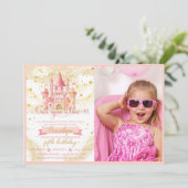 お姫様の特別な日を記念する写真招待状 招待状 (スタンド正面)