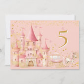 お姫様の特別な日を記念する写真招待状 招待状 (裏面)