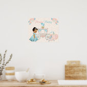 お姫様の童話の馬車のプリンセスのパーソナライズされた保育園 ポスター (キッチン)