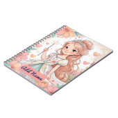 お姫様の花ノート - 編集可能な名前 ノートブック (左側)