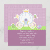 お姫様の誕生日パーティーのお客様のお客様へのご案内 招待状 (正面/裏面)