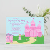 お姫様の誕生日パーティーの招待 招待状 (スタンド正面)
