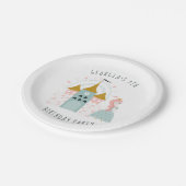 お姫様の誕生日パーティー ペーパープレート (アングル)