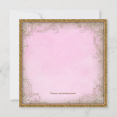 お姫様の誕生日パーティー 招待状 (裏面)