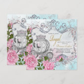 お姫様の誕生日パーティー 招待状 (正面/裏面)