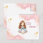 お姫様の誕生日喜び ポストカード (正面/裏面)