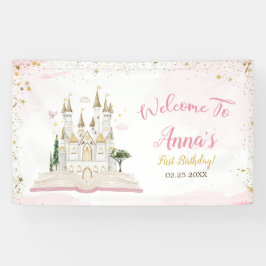 お姫様の１歳の誕生日パーティー 横断幕