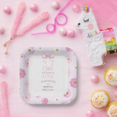 お姫様の1歳の誕生日 ペーパープレート (パーティー)