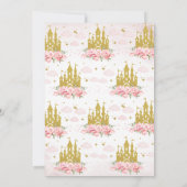 お姫様の1歳の誕生日 招待状 (裏面)