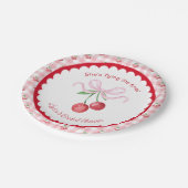 お姫様は結婚する コケッティ チェリー ブライダルシャワー ペーパープレート (アングル)