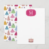 お姫様ドレス フェアリーテイル 幼女 キッズ ノートカード (正面/裏面)