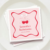 お姫様パーティーに最適なバレンタインチェックのナップキン スタンダードカクテルナプキン