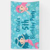 お姫様ラブリー人魚の誕生日パーティー 横断幕 (縦)