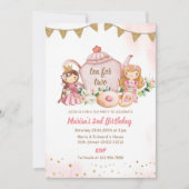 お姫様ロイヤルティーパーティーお誕生日会 招待状 (正面)